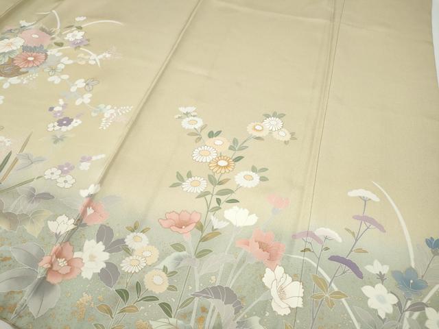平和屋着物●訪問着　花籠文　暈し染め　金彩　正絹　逸品　CABF3348ut
