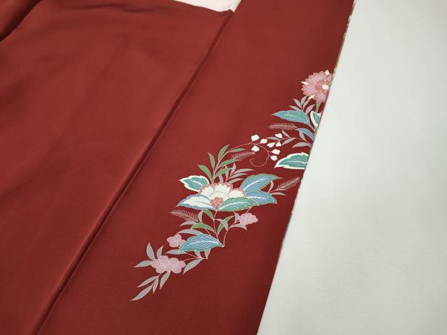 平和屋着物○訪問着 駒刺繍 更紗花文 暈し染め 金彩 正絹