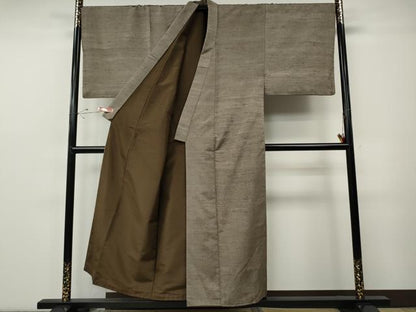 平和屋着物●男性　紬　アンサンブル　霞文　正絹　逸品　CABF3352ut