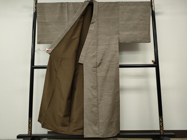 平和屋着物●男性　紬　アンサンブル　霞文　正絹　逸品　CABF3352ut