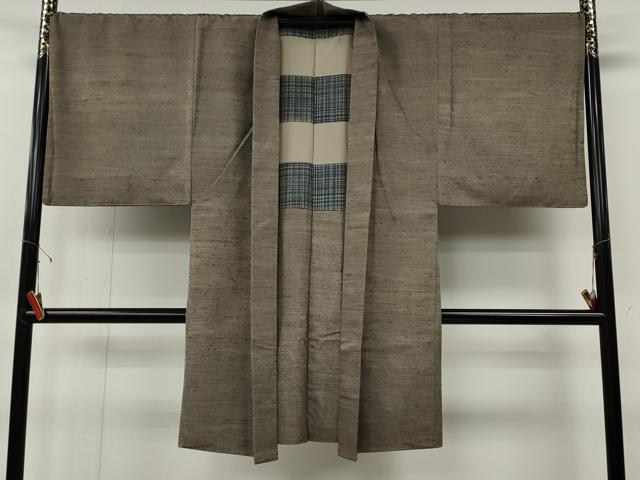 平和屋着物●男性　紬　アンサンブル　霞文　正絹　逸品　CABF3352ut