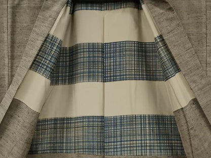 平和屋着物●男性　紬　アンサンブル　霞文　正絹　逸品　CABF3352ut