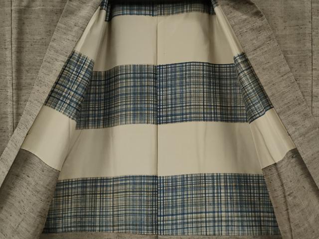 平和屋着物●男性　紬　アンサンブル　霞文　正絹　逸品　CABF3352ut