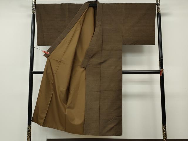 平和屋着物●男性　紬　アンサンブル　霞文　正絹　逸品　CABF3354ut