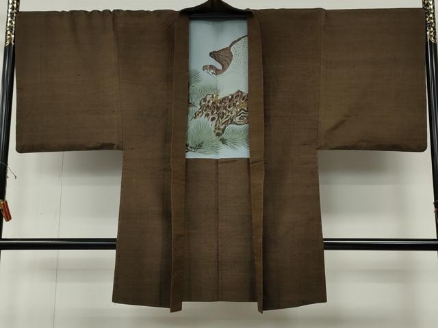 平和屋着物●男性　紬　アンサンブル　霞文　正絹　逸品　CABF3354ut 平和屋着物○男性 紬 アンサンブル 霞文 正絹 逸品 CABF3354ut