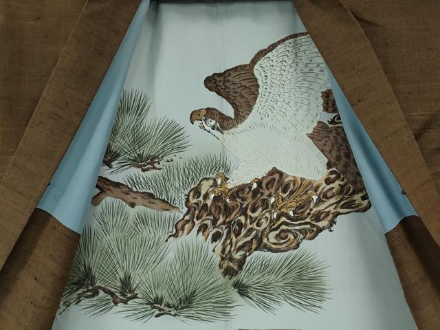 平和屋着物○男性 紬 アンサンブル 霞文 正絹 逸品 CABF3354ut