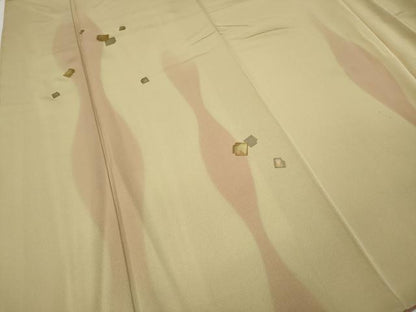 平和屋着物●訪問着　駒刺繍　破れ色紙立涌文　金銀彩　大丸扱い　正絹　逸品　未使用　CABF3356ut