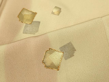 平和屋着物●訪問着　駒刺繍　破れ色紙立涌文　金銀彩　大丸扱い　正絹　逸品　未使用　CABF3356ut