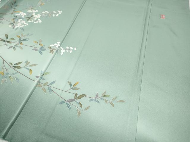 平和屋着物●訪問着　友禅　作家物　枝桜文　暈し染め　正絹　逸品　CABF3357ut