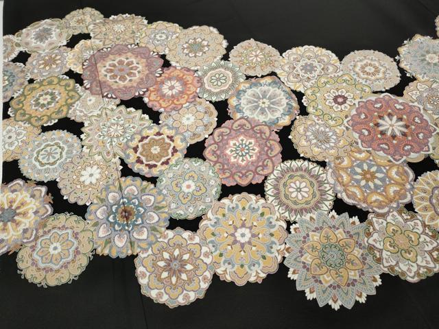平和屋着物●中国三大刺繍　蘇州刺繍　黒留袖　正倉院花文　金糸　正絹　逸品　CABF3358ut