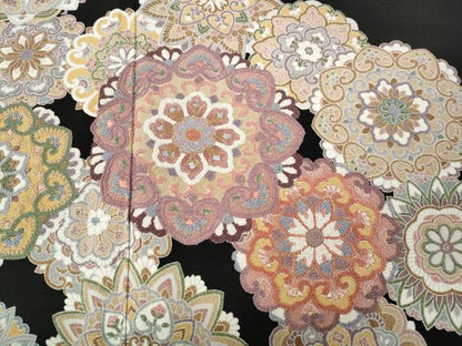平和屋着物●中国三大刺繍　蘇州刺繍　黒留袖　正倉院花文　金糸　正絹　逸品　CABF3358ut
