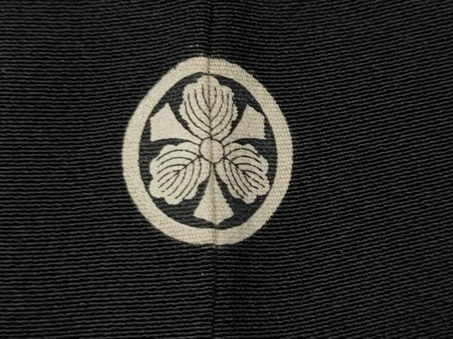 平和屋着物●訪問着　駒刺繍　兎　草花文　黒地　金彩　正絹　逸品　CABF3361ut