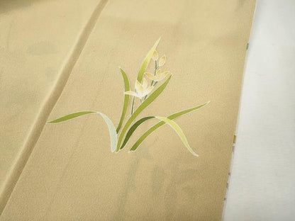 平和屋着物●訪問着　友禅　草花尽くし　暈し染め　正絹　逸品　CABF3365ut