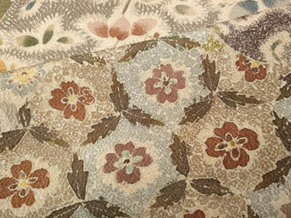 平和屋着物▼訪問着　切嵌吉祥花文　鬼しぼ縮緬　正絹　逸品　CABF3367ut