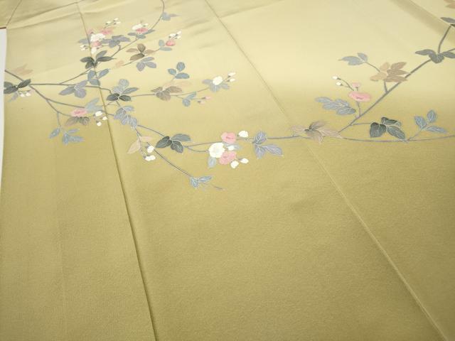 平和屋着物●訪問着　友禅　作家物　枝花文　暈し染め　正絹　逸品　CABF3369ut