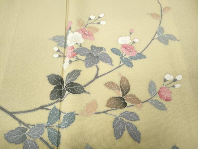 平和屋着物●訪問着　友禅　作家物　枝花文　暈し染め　正絹　逸品　CABF3369ut