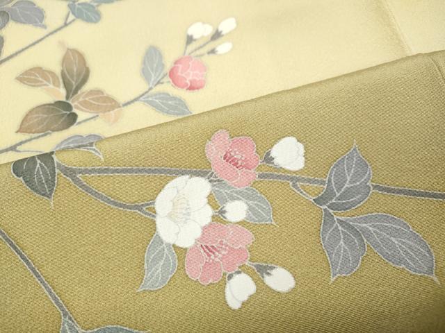 平和屋着物●訪問着　友禅　作家物　枝花文　暈し染め　正絹　逸品　CABF3369ut