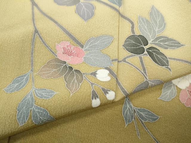 平和屋着物●訪問着　友禅　作家物　枝花文　暈し染め　正絹　逸品　CABF3369ut