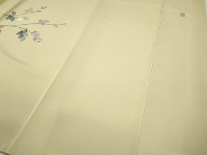 平和屋着物●訪問着　友禅　作家物　枝花文　暈し染め　正絹　逸品　CABF3369ut