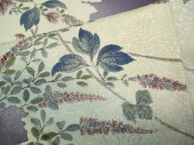 平和屋着物●訪問着　手描き　枝花文　暈し染め　さが美扱い　正絹　逸品　CABF3370ut