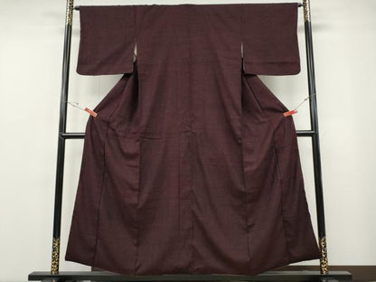 平和屋着物●結城紬　80亀甲　総詰め　正絹　逸品　CABF3371ut