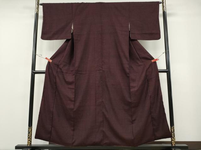 平和屋着物●結城紬　80亀甲　総詰め　正絹　逸品　CABF3371ut