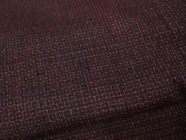 平和屋着物●結城紬　80亀甲　総詰め　正絹　逸品　CABF3371ut