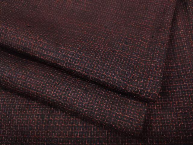 平和屋着物●結城紬　80亀甲　総詰め　正絹　逸品　CABF3371ut