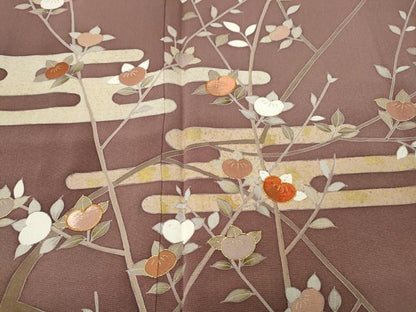 平和屋着物●訪問着　駒刺繍　エ霞枝花文　金彩　正絹　逸品　未使用　CABF3373ut