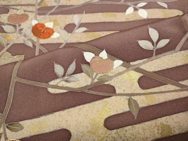 平和屋着物●訪問着　駒刺繍　エ霞枝花文　金彩　正絹　逸品　未使用　CABF3373ut