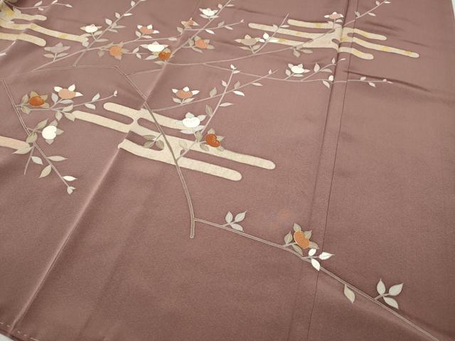 平和屋着物●訪問着　駒刺繍　エ霞枝花文　金彩　正絹　逸品　未使用　CABF3373ut