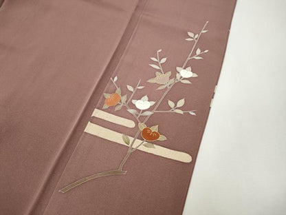 平和屋着物●訪問着　駒刺繍　エ霞枝花文　金彩　正絹　逸品　未使用　CABF3373ut