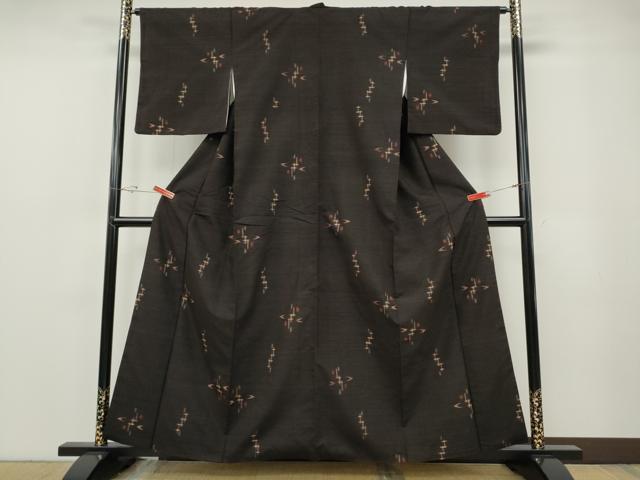 平和屋着物○上質な紬 吉祥文 正絹 逸品 CABF3376ut