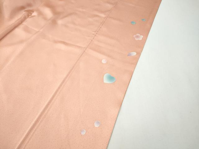 平和屋着物●訪問着　駒刺繍　地紙草花文　暈し染め　金彩　正絹　逸品　CABF3377ut