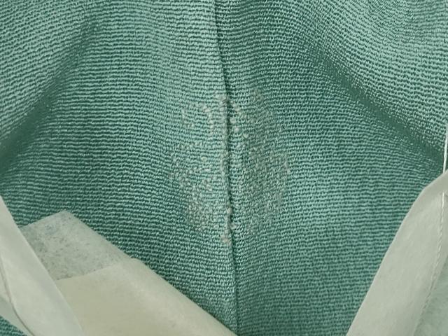 平和屋着物●本加賀友禅作家　柿本市郎監修　色無地　舞花地紋　白群色　正絹　逸品　未使用　CABF3381ut