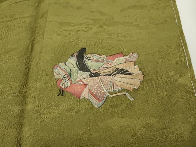平和屋着物●上質な色無地　風景地紋　梅幸茶色　正絹　逸品　CABF3387ut 平和屋着物○上質な色無地 風景地紋 梅幸茶色 正絹 逸品 CABF3387ut