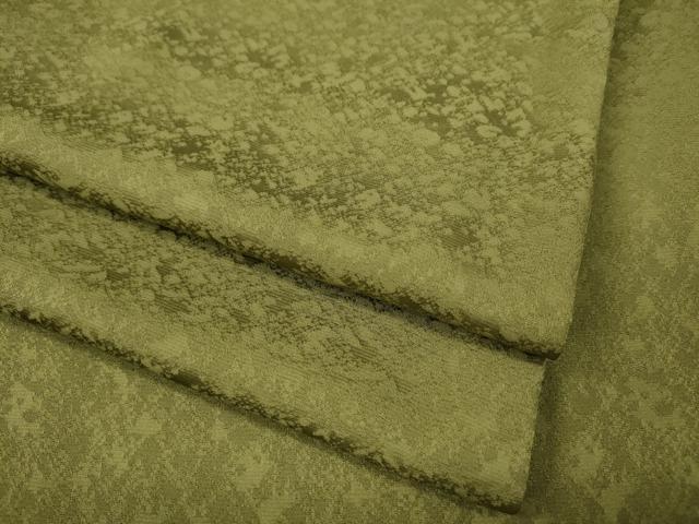 平和屋着物●上質な色無地　霞地紋　国防色　正絹　逸品　CABF3389ut