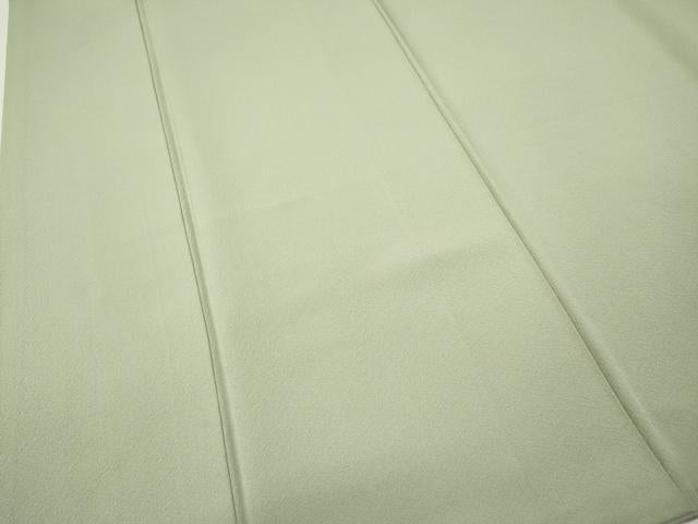 平和屋着物●京加賀友禅　百貫達雄監修　色無地　白緑色　やまと誂製　正絹　逸品　CABF3391ut