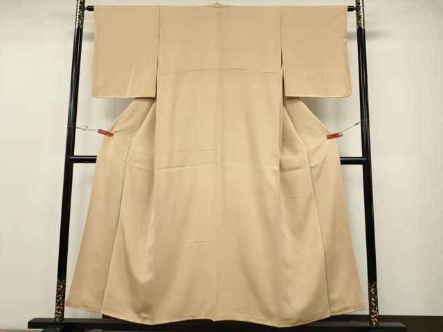 平和屋着物●上質な色無地　雄黄色　正絹　逸品　CABF3392ut