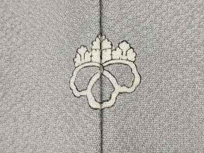 平和屋着物●上質な色無地　霞地紋　藤色　正絹　逸品　CABF3393ut