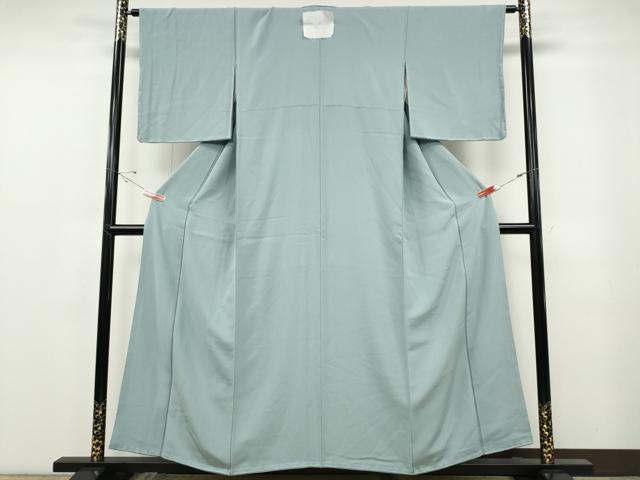 平和屋着物●上質な色無地　秘色色　正絹　逸品　未使用　CABF3394ut