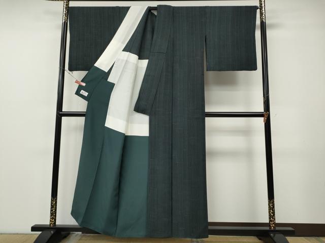 平和屋着物●上質な小紋　縞　胴抜き仕立て　やまと誂製　正絹　逸品　CABF3396ut