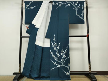 平和屋着物●訪問着　絞り　枝花文　正絹　逸品　CABF3398ut