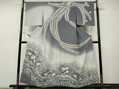 平和屋着物●越後十日町の一流染匠　桐屋・翠山工房　訪問着　辻が花　絞り　暈し染め　正絹　逸品　CABF3400ut