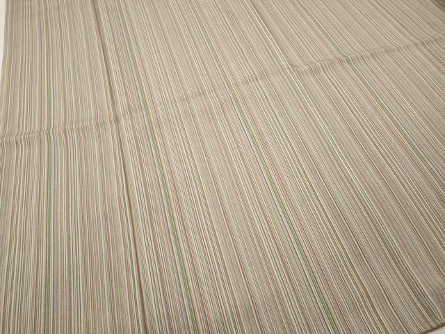 平和屋着物●上質な小紋　縞　正絹　逸品　未使用　CABF3405ut