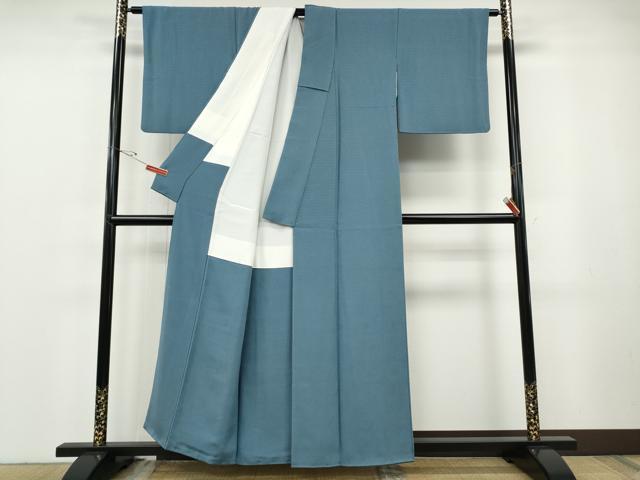 平和屋着物●増井一平の世界　江戸小紋　堅牢草木染　陽炎　鮫小紋柄　反端付き　正絹　逸品　CABF3409ut