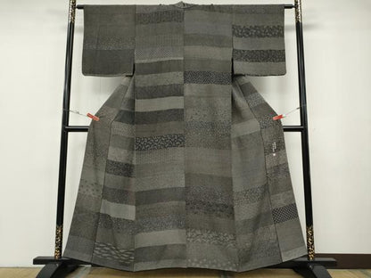 平和屋着物●江戸小紋　伝統工芸士　青木啓作　百柄　正絹　逸品　CABF3413ut