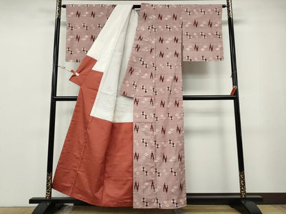 平和屋着物●本場琉球絣　正絹　逸品　未使用　CABF3414ut