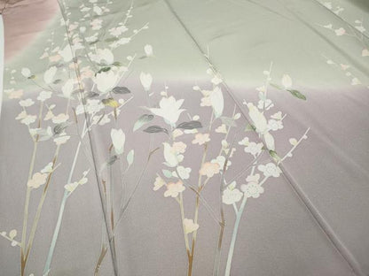 平和屋着物●訪問着　友禅　枝花文　暈し染め　正絹　逸品　CABF3416ut