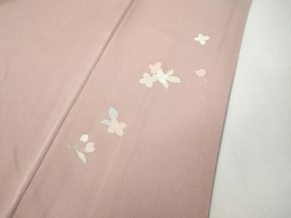 平和屋着物●訪問着　友禅　枝花文　暈し染め　正絹　逸品　CABF3416ut